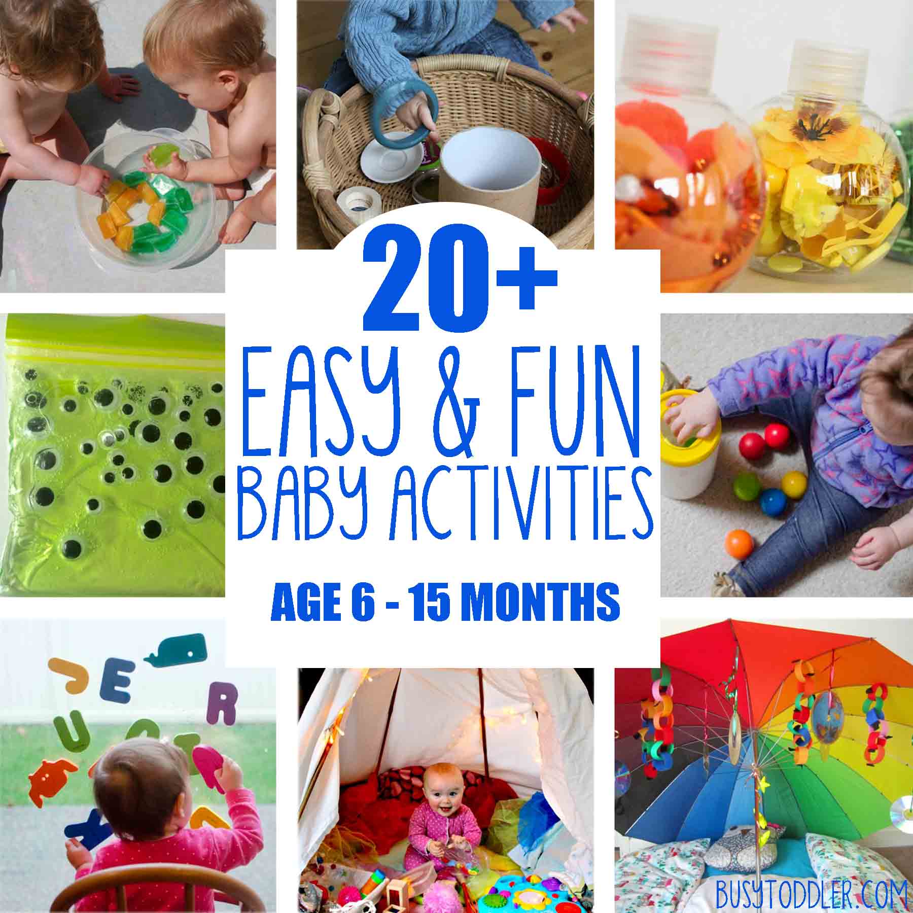 20+ Fun &  Easy Baby Activities