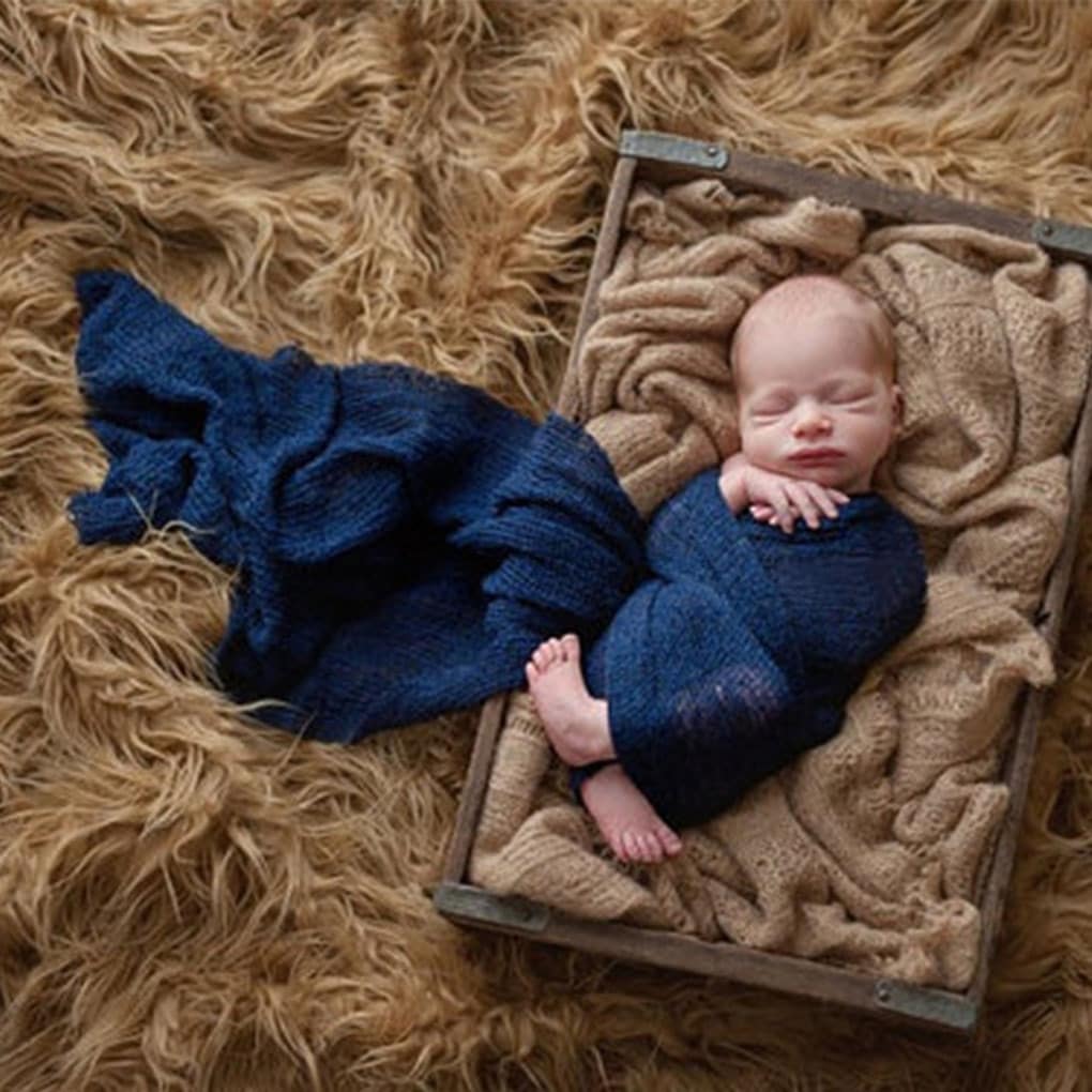 35*150cm Baby Photography Props Blanket Wraps Stretch Knit Wrap Newborn ...