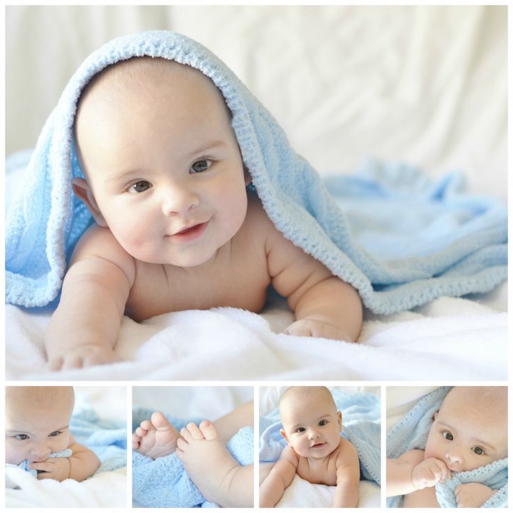 4 months baby DIY photoshoot. All you need is a white sheet and ...