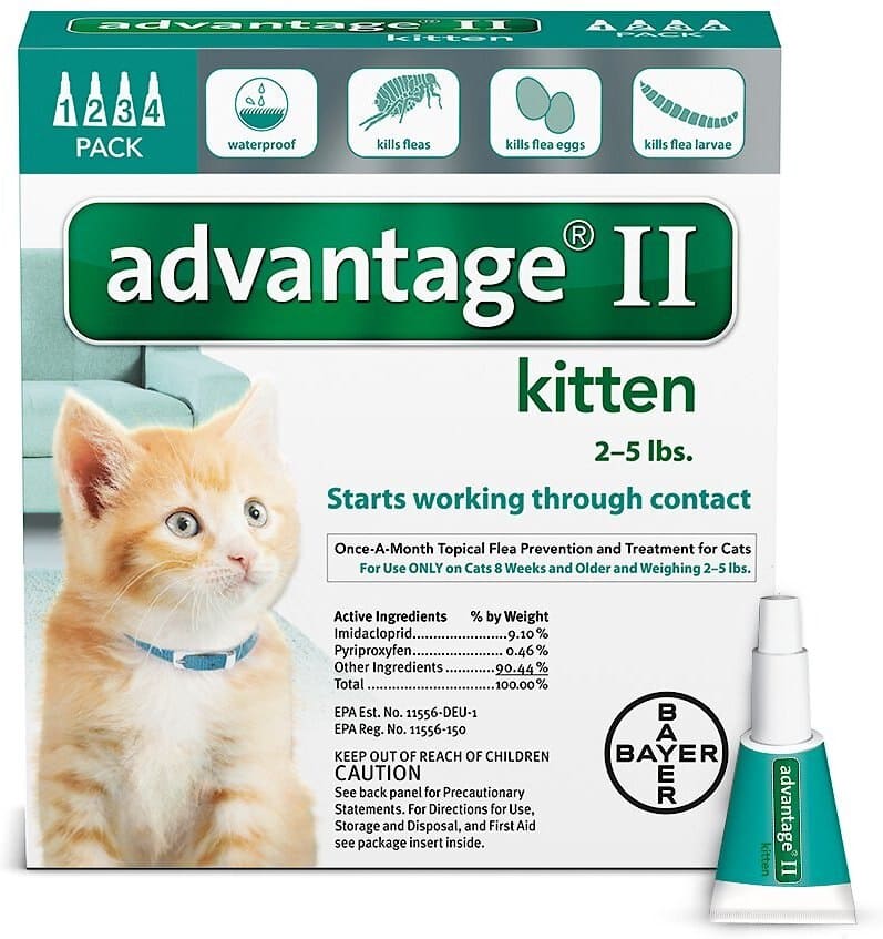 Advantage II Flea Treatment for Kittens 2