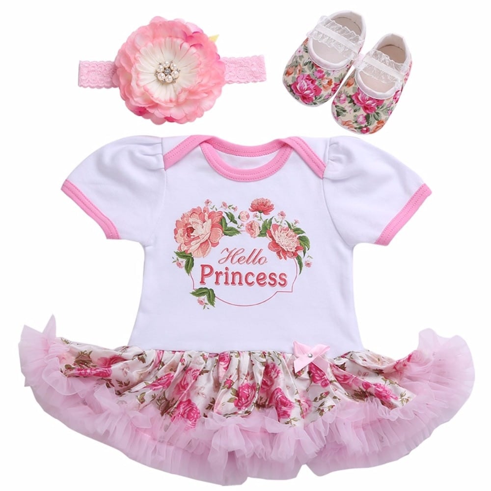 Aliexpress.com : Buy Boutique Newborn Baby Girl Clothes Shoe Headband ...