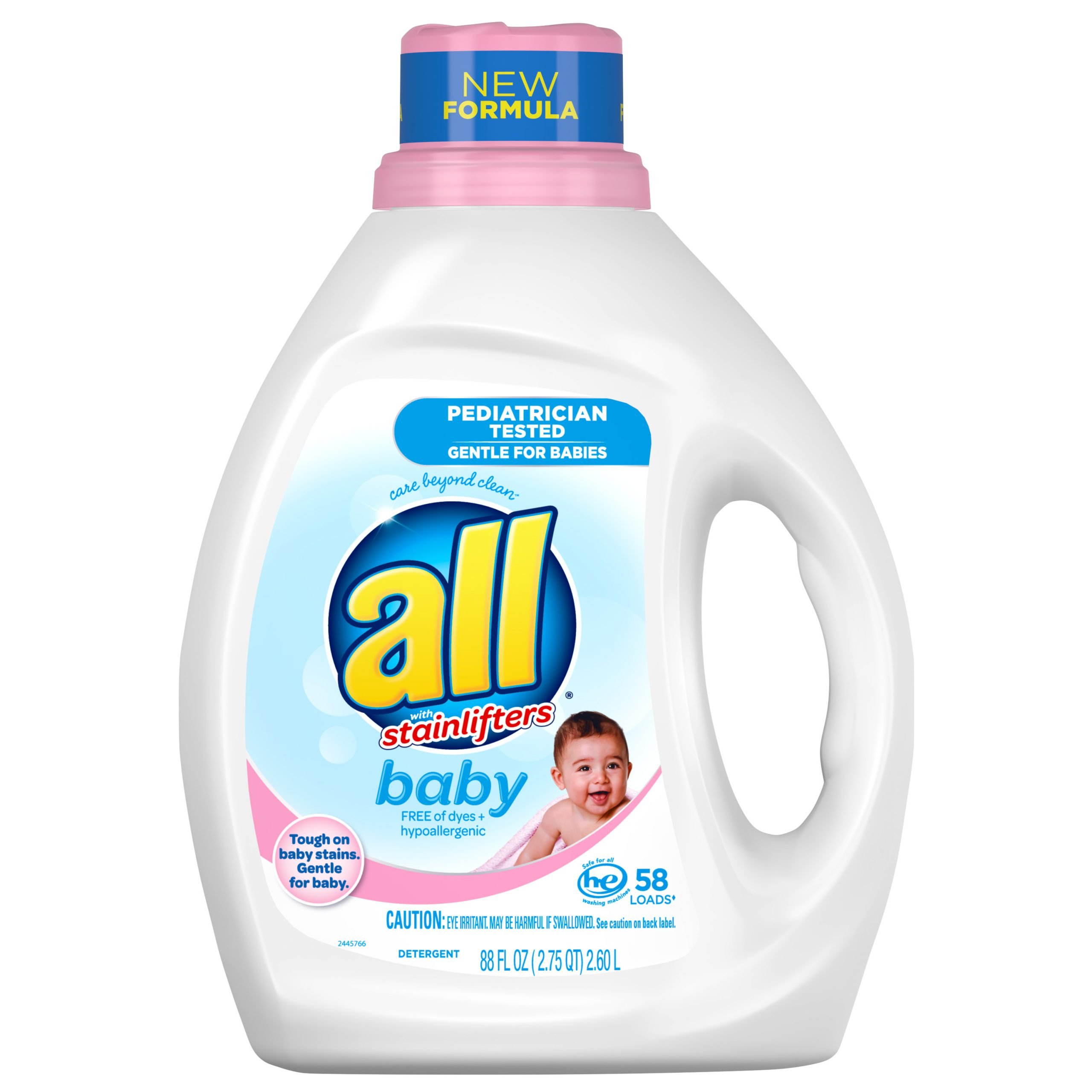 all Baby Liquid Laundry Detergent, Gentle for Baby, 88 Ounce, 58 Loads ...