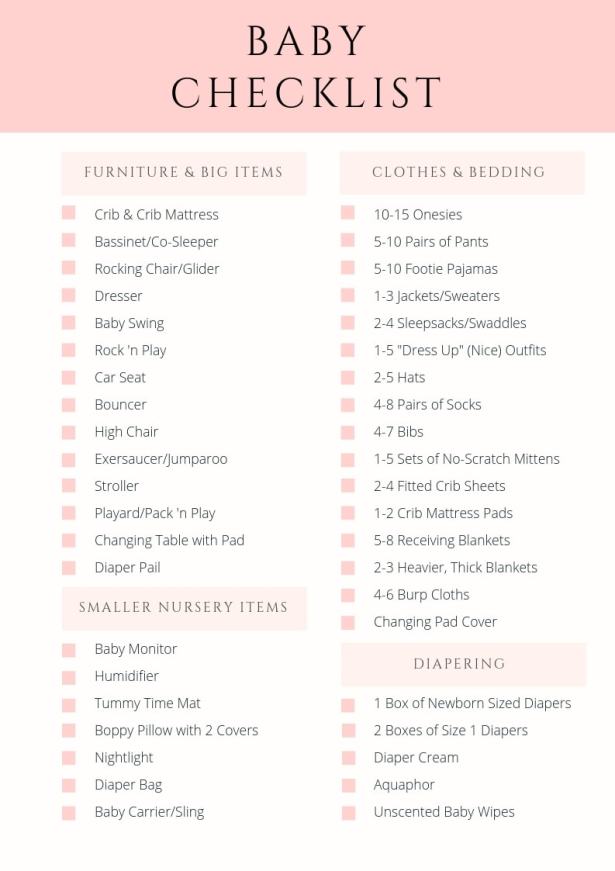 Baby Checklist: The Essentials You Need Before Your ...