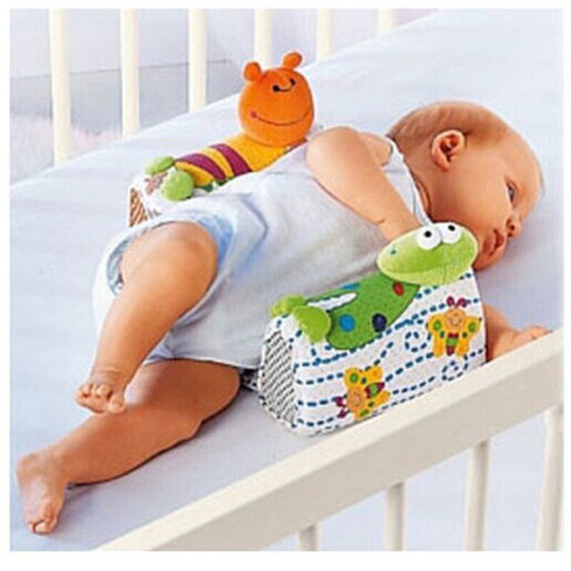 Baby Infant Newborn Anti Roll Pillow Sleep Positioner Prevent Flat Head ...