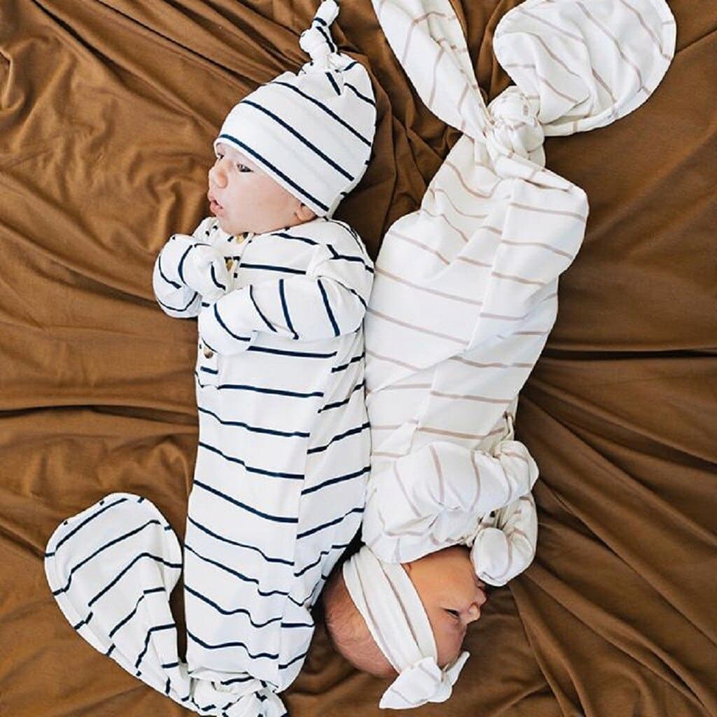 Cute Newborn Baby Boy Girl Stripe Crib Sleeping Bag Korean version Wrap ...