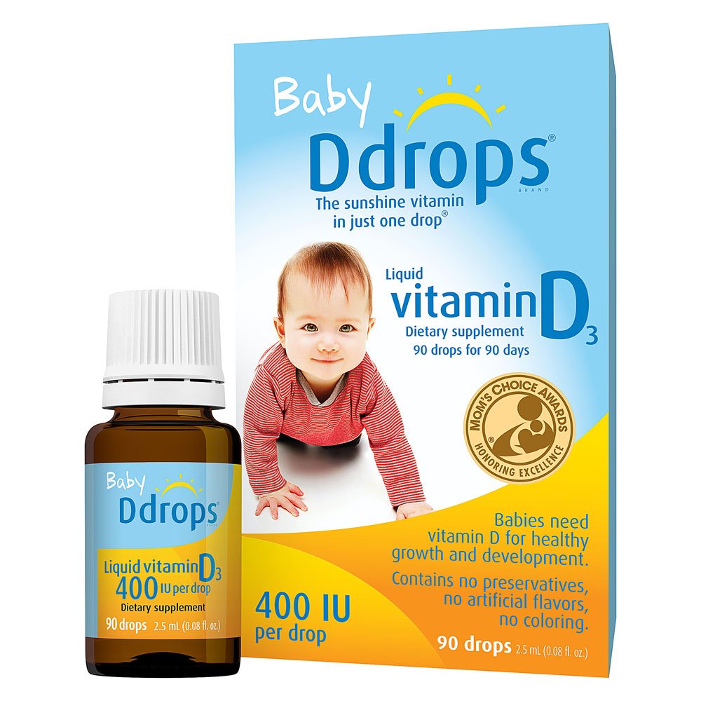 D Drops Liquid Vitamin D3 Baby 400 IU  0.08 fl oz