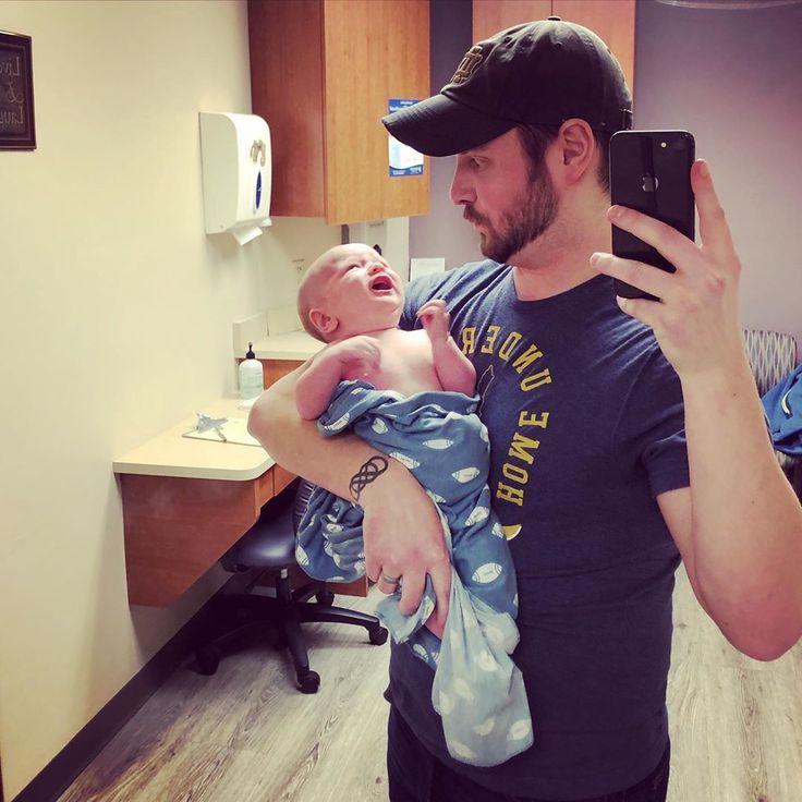 Daddy had the honor of taking Tristan to get his first round of shots ...