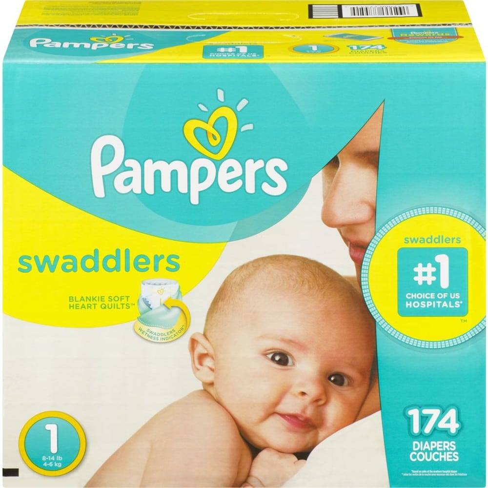 Diapers Size 1 Pampers Swaddlers 174 count delivery