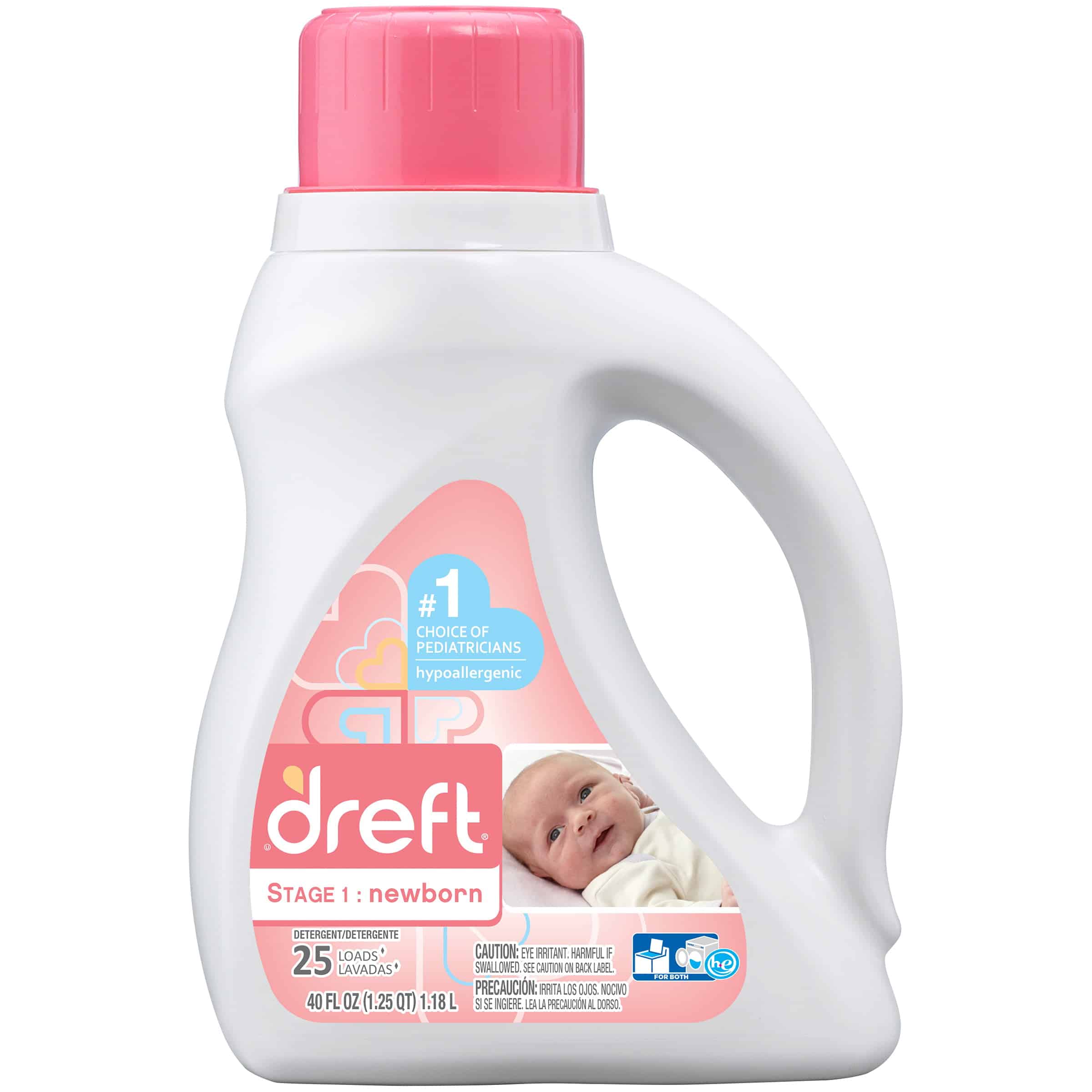 Dreft Stage 1 Newborn Liquid Laundry Detergent, 40 Oz.