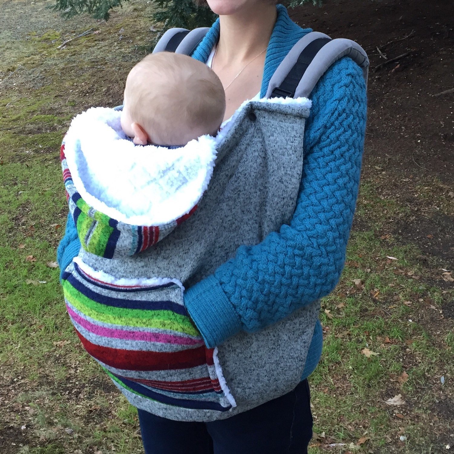 Fleece Baby Carrier Cover and Hoodie (Also works as a car seat cover ...
