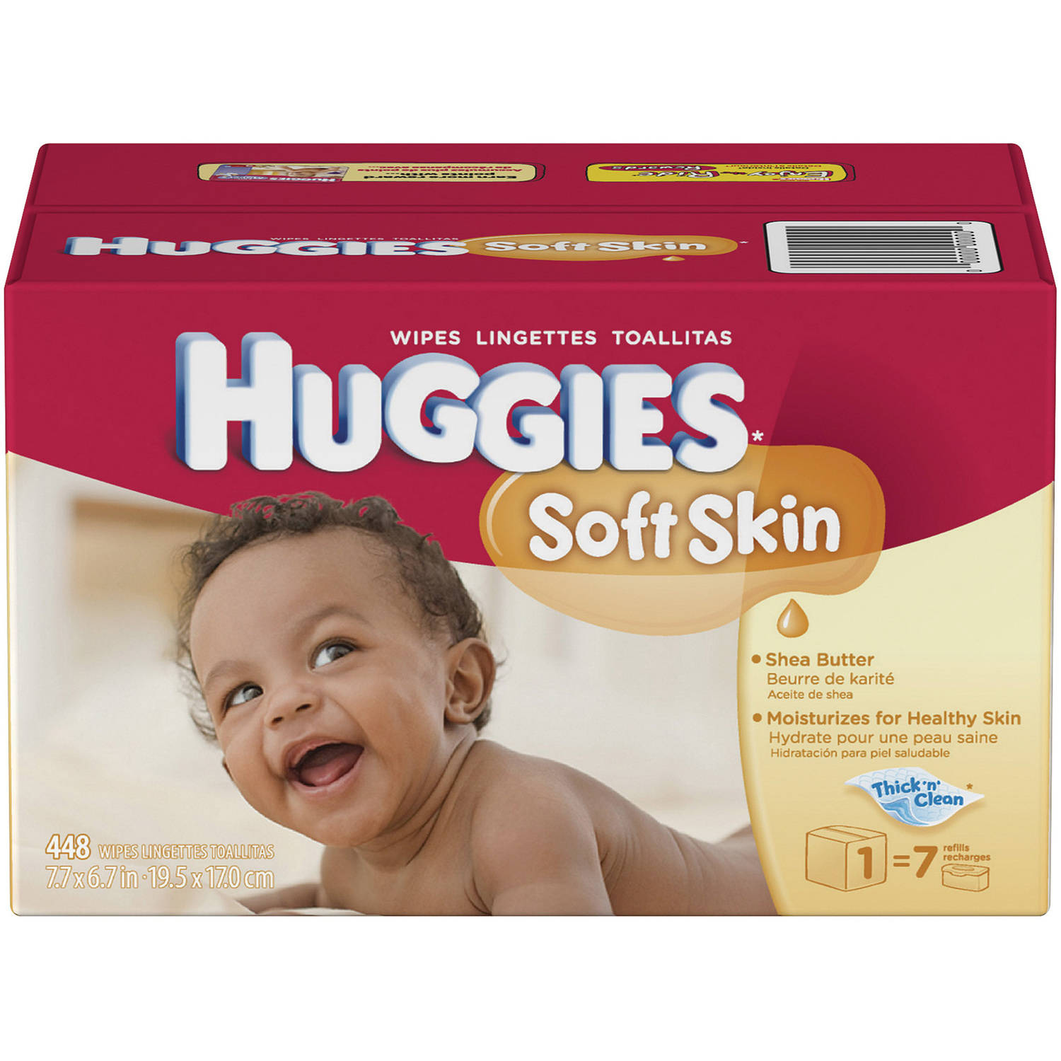 HUGGIES Soft Skin Shea Butter Baby Wipes, 448 sheets