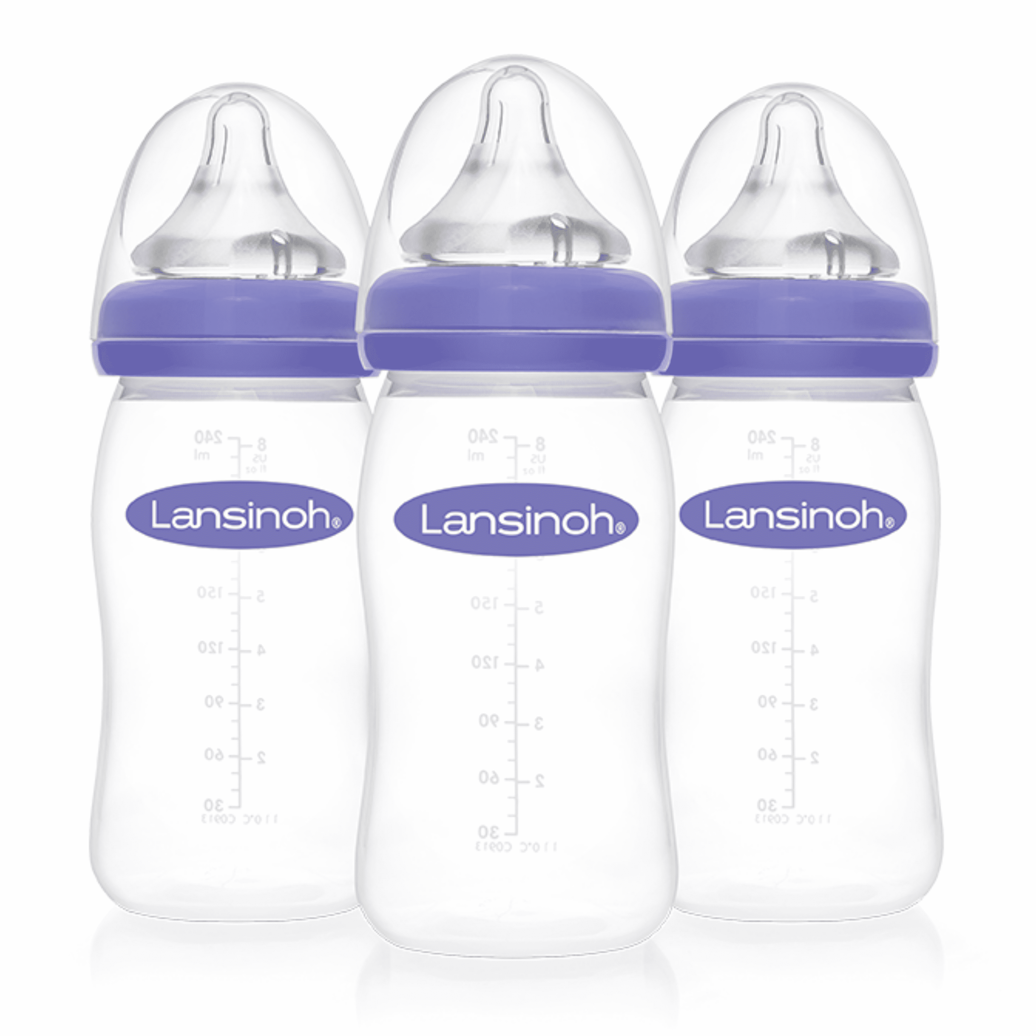 Lansinoh Baby Bottles for Breastfeeding Babies, 8 Ounces, 3 count ...