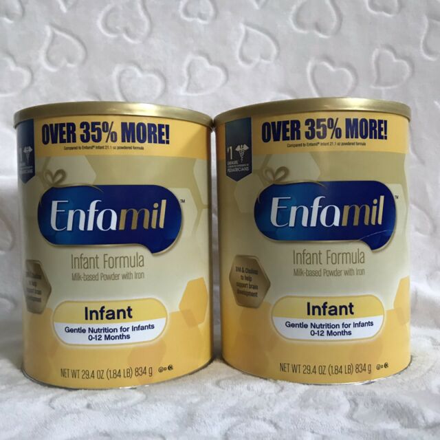 LOT OF 2 Cans 29.4 oz ENFAMIL Infant Baby Formula with ...