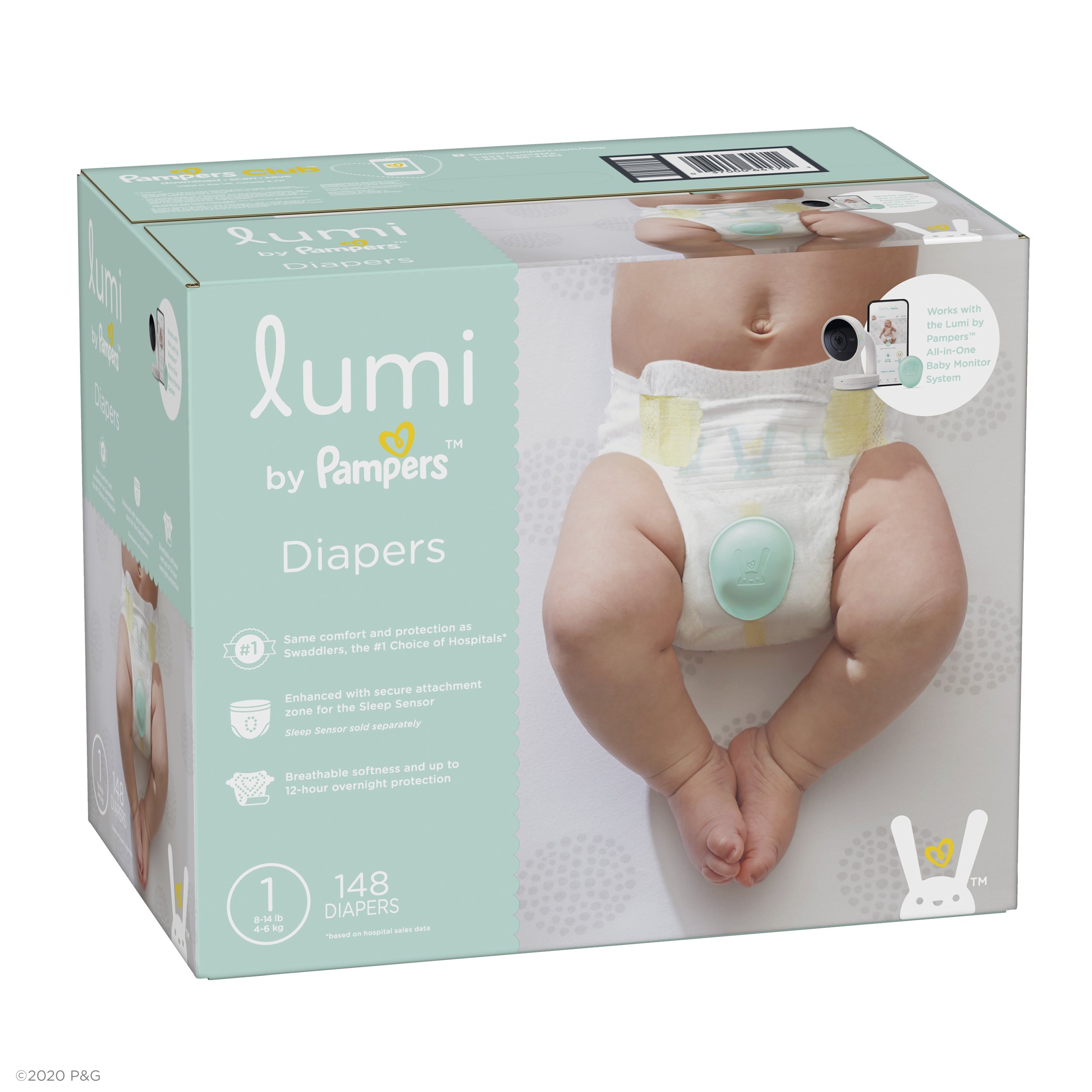 Lumi by Pampers Newborn Diapers Size 1 148 Count