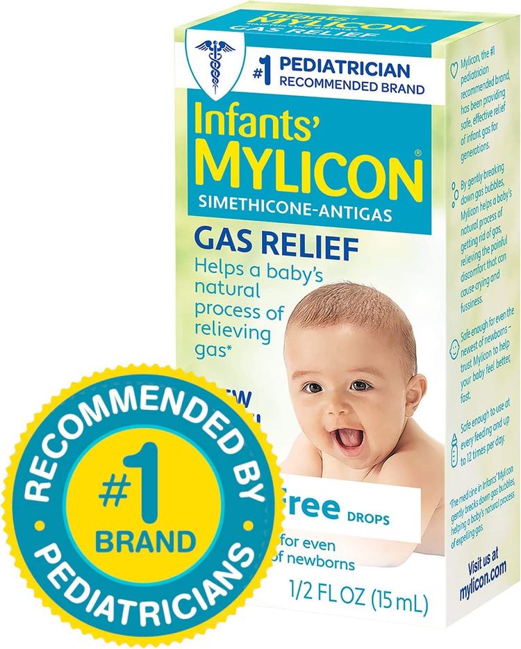 Mylicon Gas Relief Drops for Infants and Babies, Dye Free Formula, 0.5 ...
