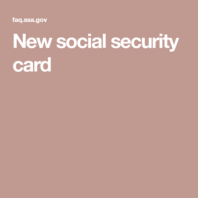 New social security card