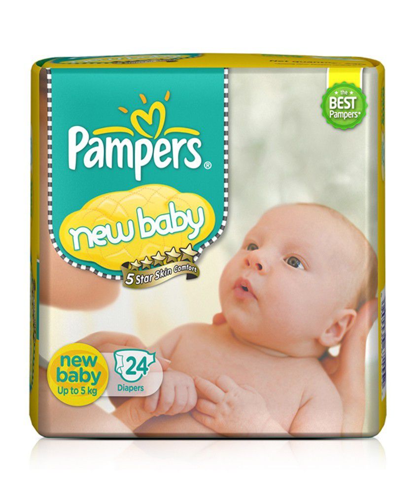Pampers Active Baby New Born Size Diapers 24 pc Pack: Buy Pampers ...