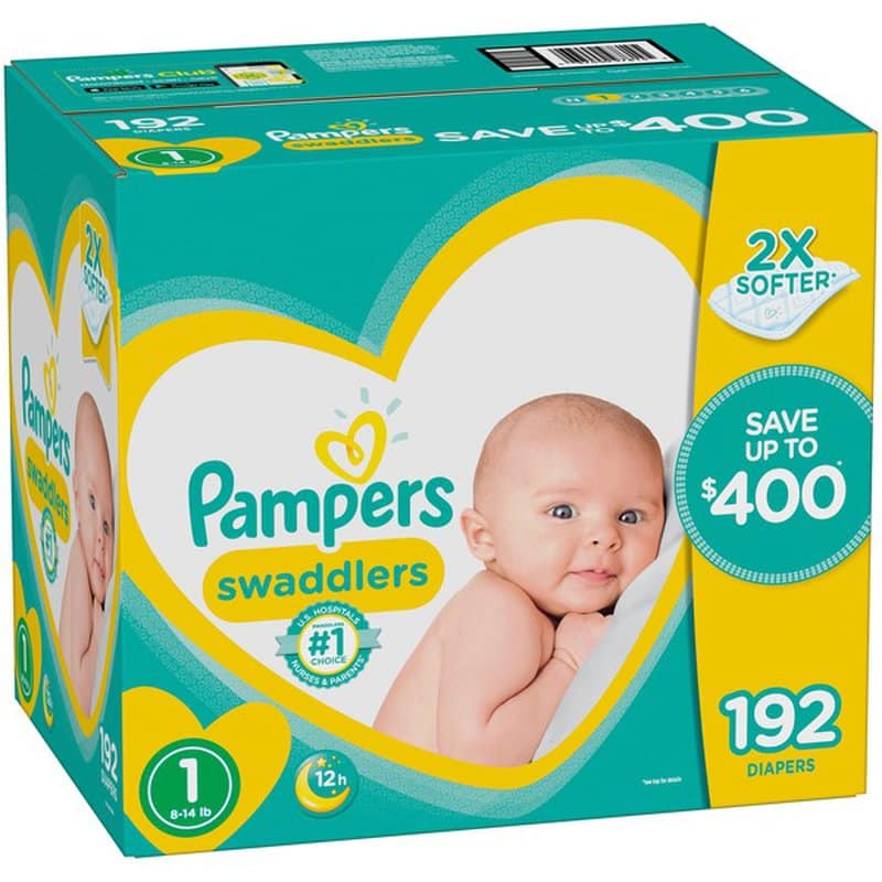 Pampers Newborn Diapers Size 1 (192 ct) from Sam