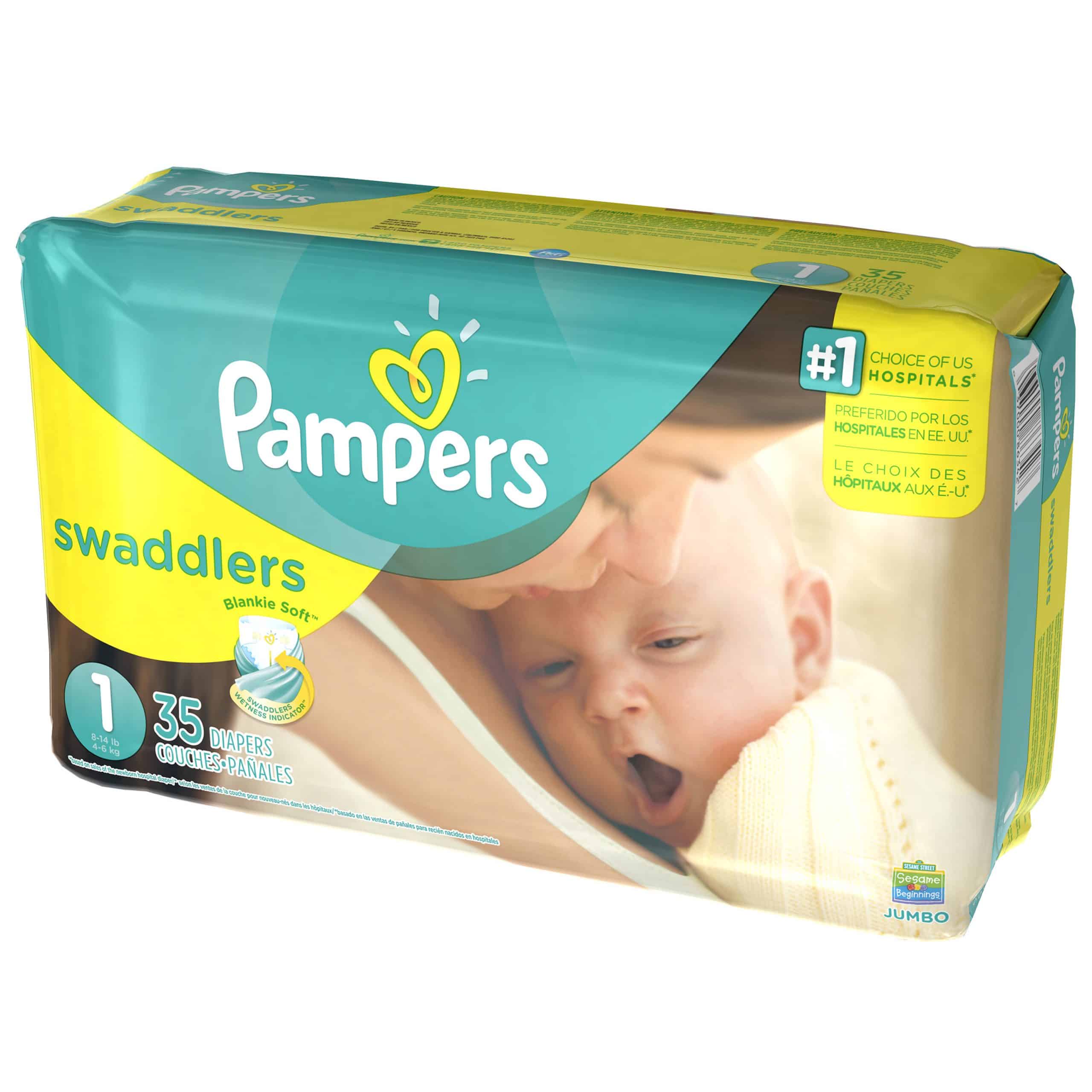 Pampers Swaddlers Newborn Diapers Size 1 35 count