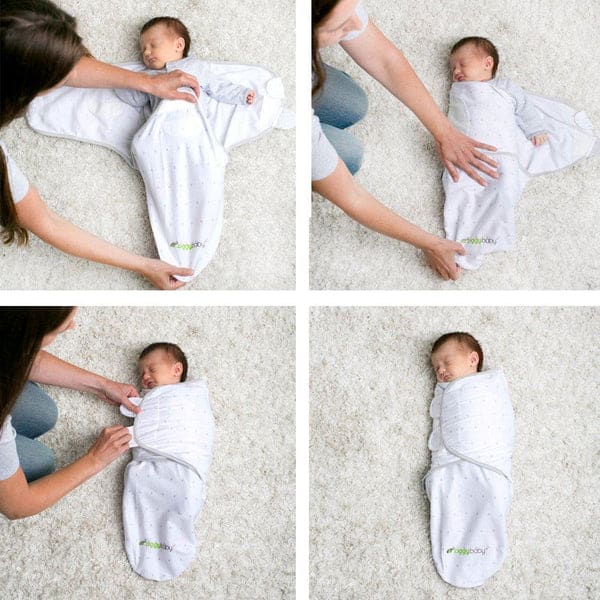 Swaddle Blanket Adjustable Infant Baby Wrap Set 3 Pack Grey Cloud Stri ...