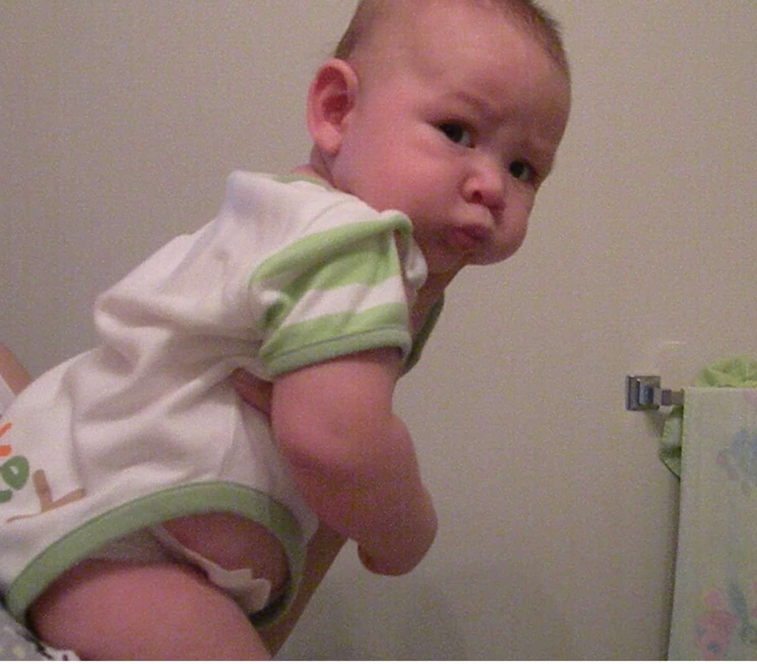 The Domestic Mommy Blog: Strength Exercises for baby!