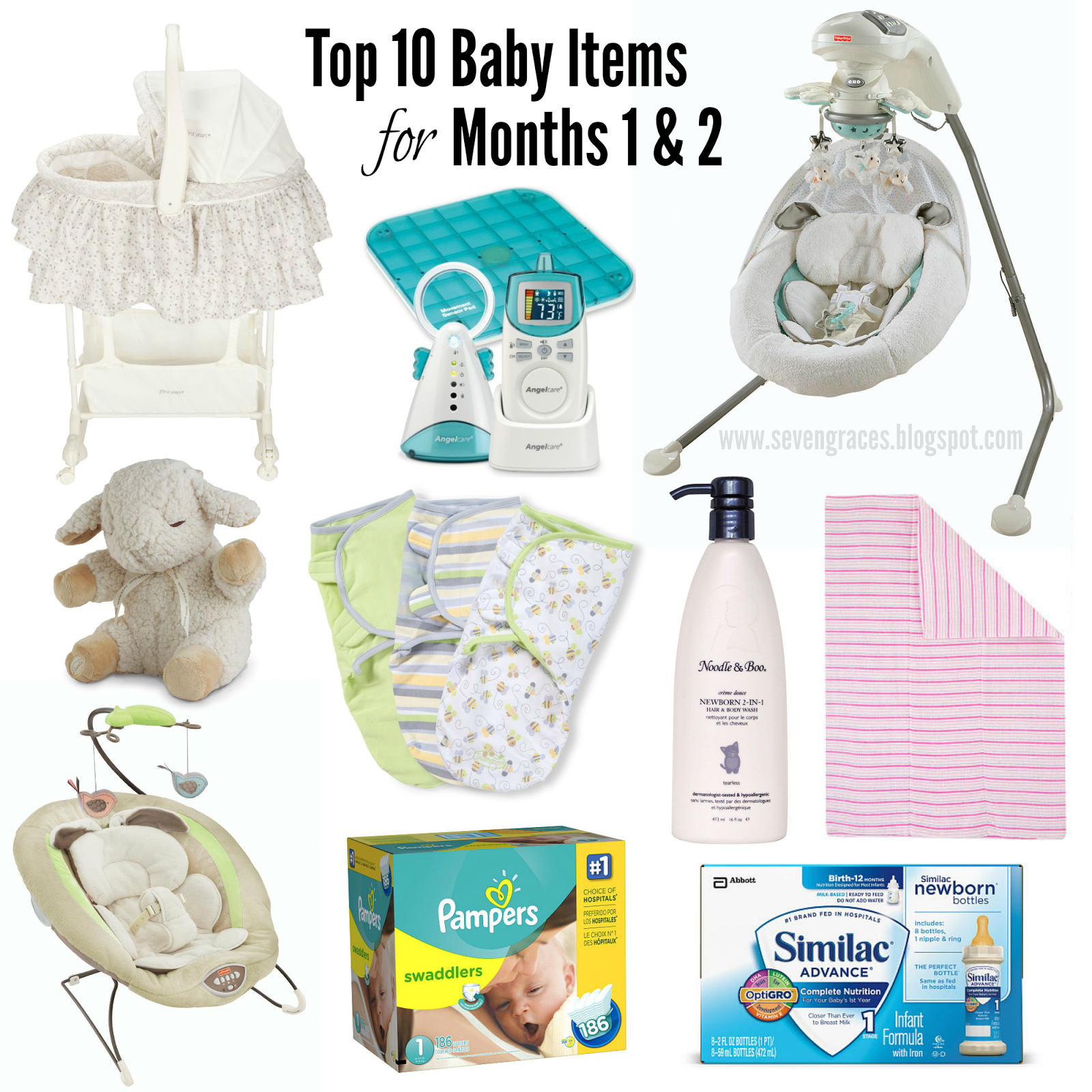 Top 10 Baby Items for Months 1 &  2