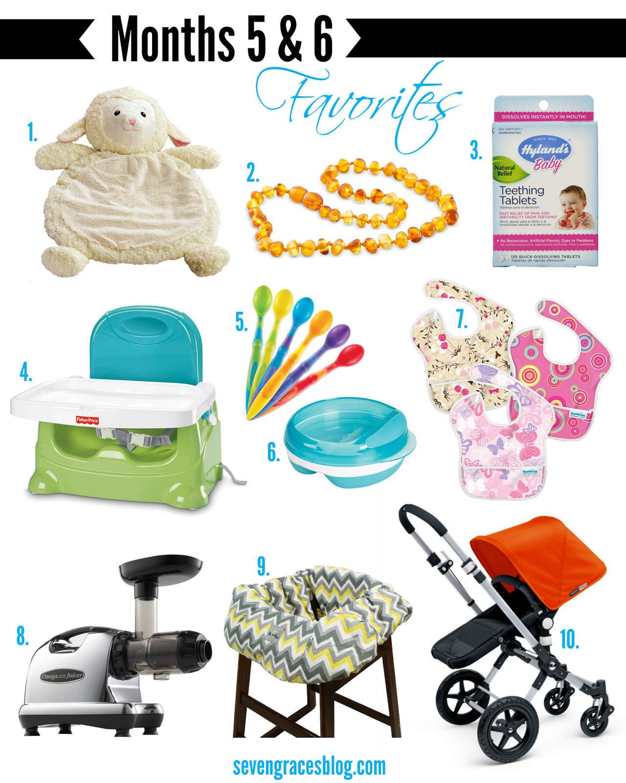 Top 10 Baby Items for Months 5 &  6: Teething &  Feeding