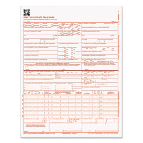 TOPS Centers for Medicare and Medicaid Services Forms, 8 1/2 x 11, 250 ...
