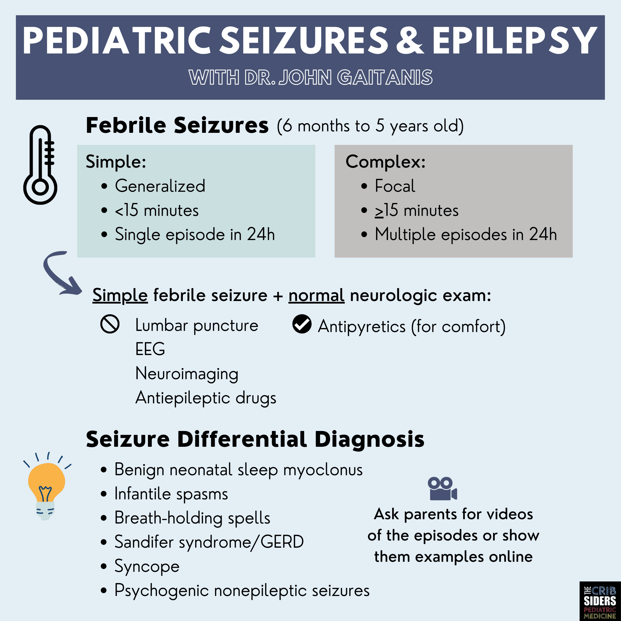 types of seizures in infants video