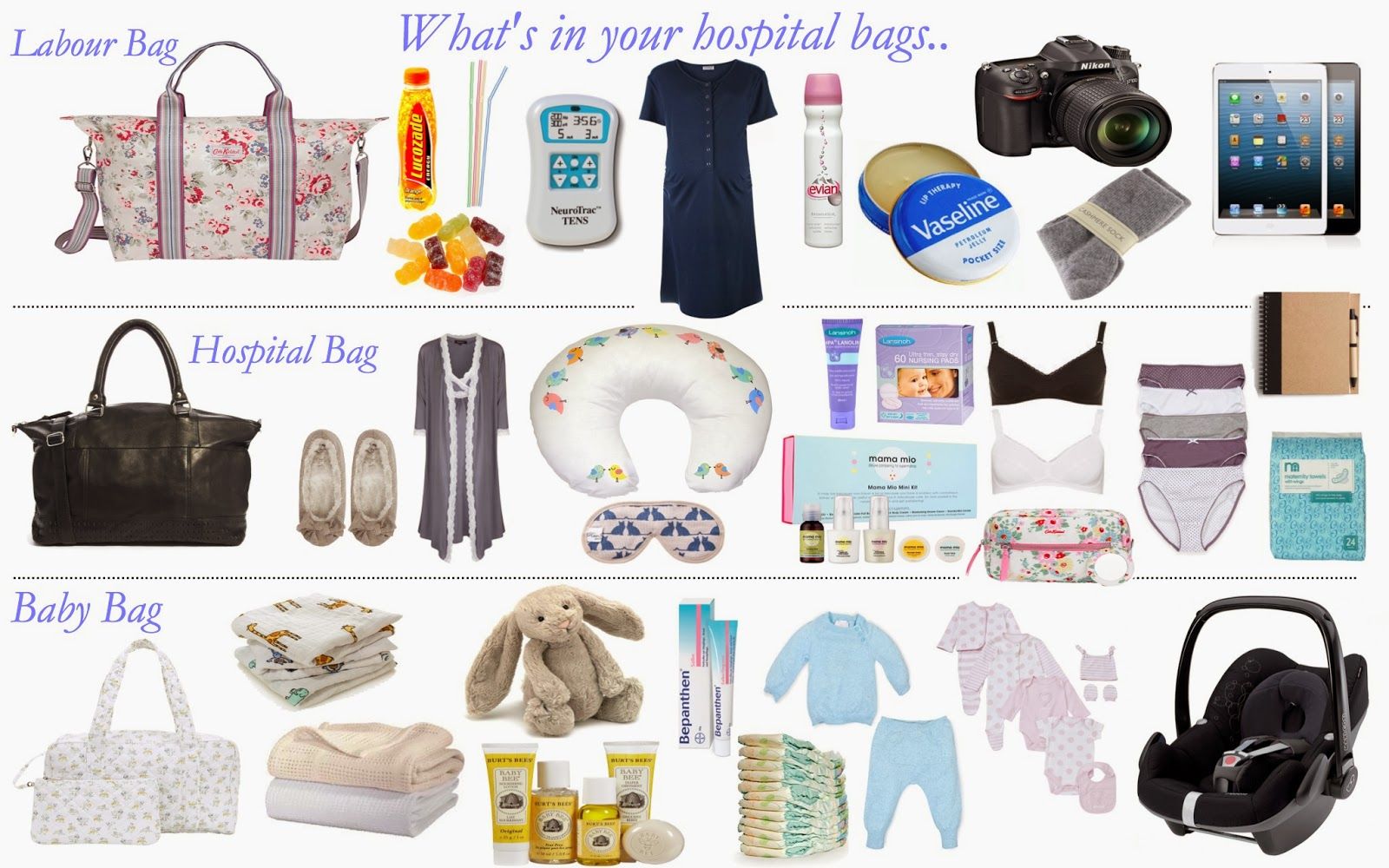 What to pack in your hospital bag? The 3 bags you need for ...